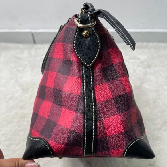 Dooney & Bourke Women's Red Black Tucker Brenna Satchel Shoulder Bag One Size - Picture 6 of 16